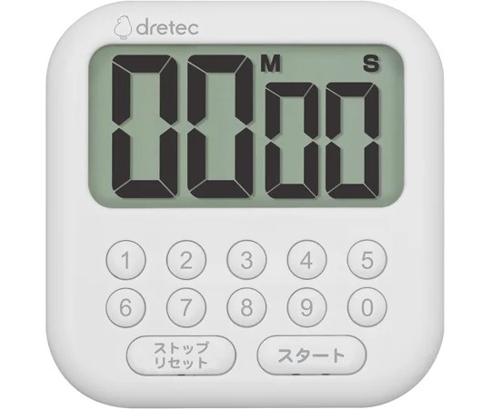 dretec 大螢幕定時器“Shabon10”白色T-616WT