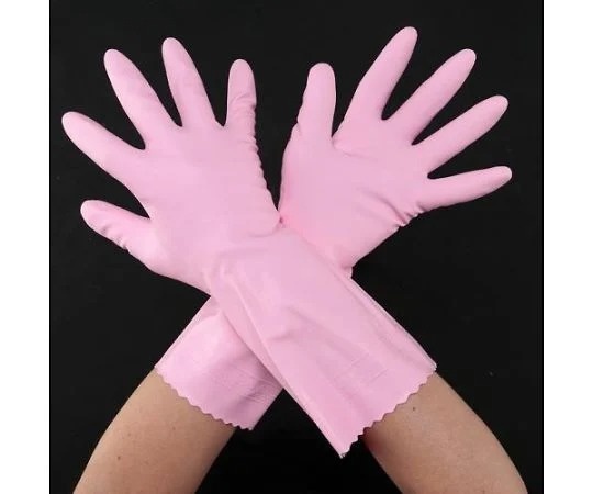 Esco 厚0.5MM PVC手套 粉紅色 EA354GF系列