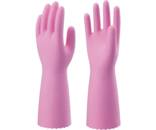 昭和手套 加厚PVC手套 10雙 粉紅色 M NO132-MP10P