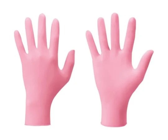 昭和手套 NBR一次性手套 Nitrist 粉紅色 100入 L NO8850