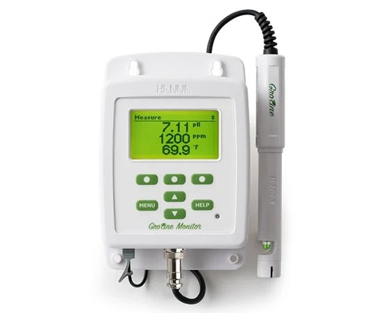 Hanna GroLine 壁掛式 pH/EC/TDS/℃ 計 HI981420