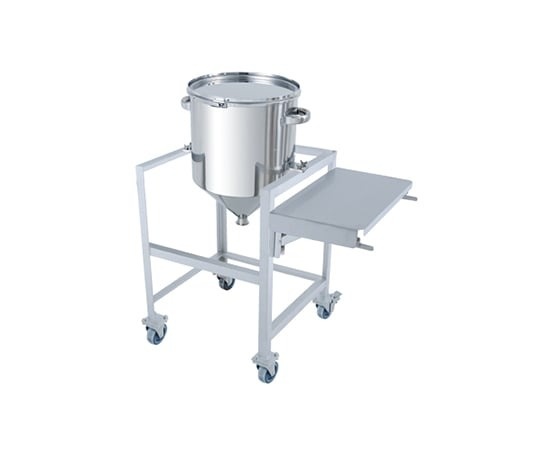 日東金屬 不鏽鋼料斗型箍帶式氣密容器 架台付 (含作業台)HT-CTL-ASCB系列