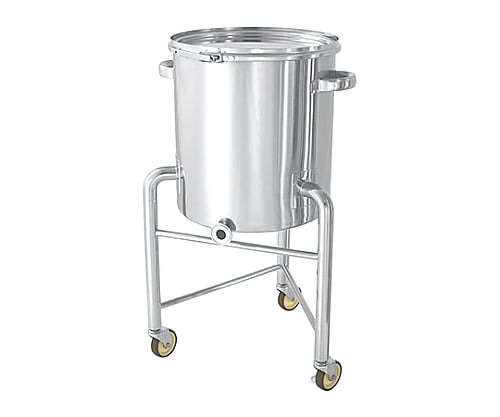 日東金屬 底部勾配型不鏽鋼密封罐 箍帶式 腳付輪 B型矽膠墊圈 KTT-CTL-L系列