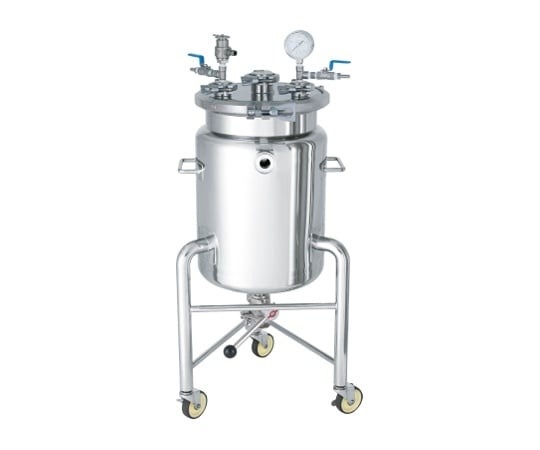 日東金屬 夾套型箍帶式開口不鏽鋼壓力容器 腳輪付 加壓裝置 PCN-F-J-L系列