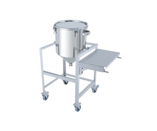 日東金屬 不鏽鋼料斗型卡扣式密封容器 架台付(附作業台)HT-CTH-ASCB系列