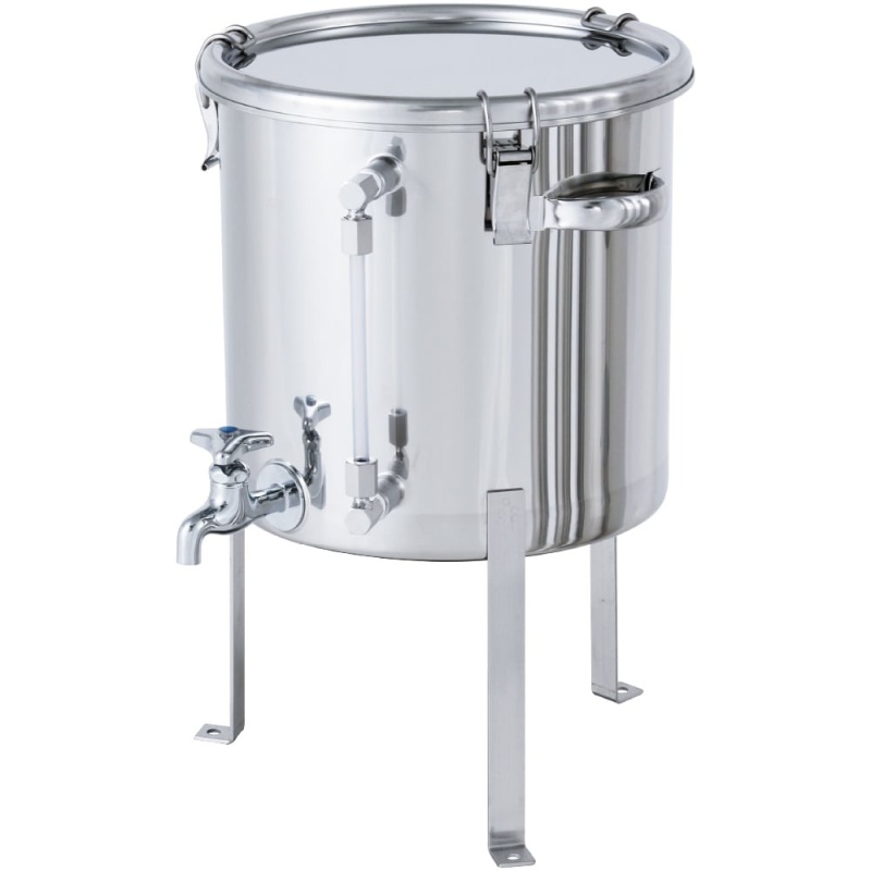 日東金屬 附液位計/水龍頭密封容器 平鋼腳 CTH-W-LV-FL系列