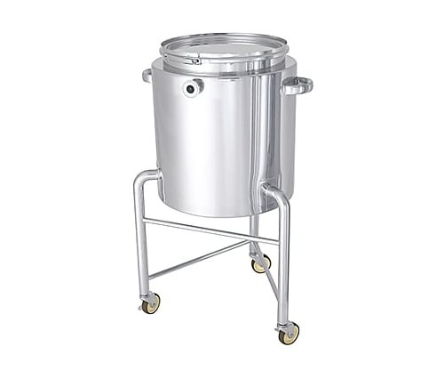 日東金屬 料斗型不鏽鋼夾套密封容器 箍帶式 腳輪付 B型矽膠墊圈 HT-CTL-J-L系列