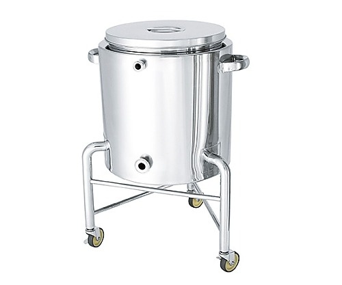 日東金屬 底部勾配型不鏽鋼夾套容器 腳輪付 附蓋 KTT-ST-J-L系列