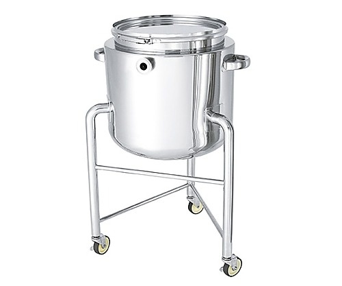 日東金屬 鏡板型不鏽鋼夾套密封容器 箍帶式 腳輪付 L型矽膠墊圈 DT-CTL-J-L系列