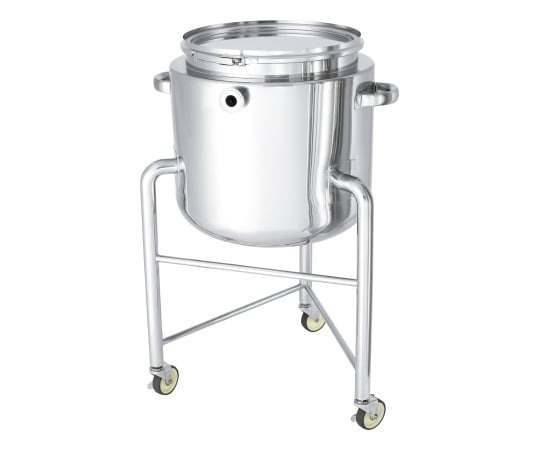 日東金屬 料斗型耐壓夾套不鏽鋼密封容器(箍帶式)腳輪付 HT-CTL-TJ-L系列