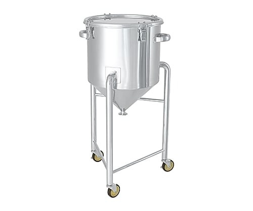 日東金屬 料斗型不鏽鋼密封容器 卡扣式 腳輪付 A型矽膠墊圈 HT-CTH-L系列