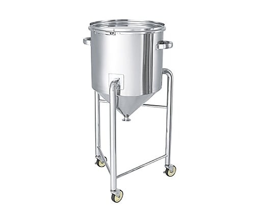 日東金屬 料斗型不鏽鋼密封容器 箍帶式 腳輪付 L型矽膠墊圈 HT-CTL-L系列