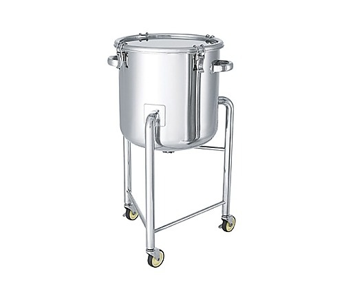 日東金屬 鏡板型不鏽鋼密封桶 卡扣式 腳輪付 A型矽膠墊圈 DT-CTH-L系列