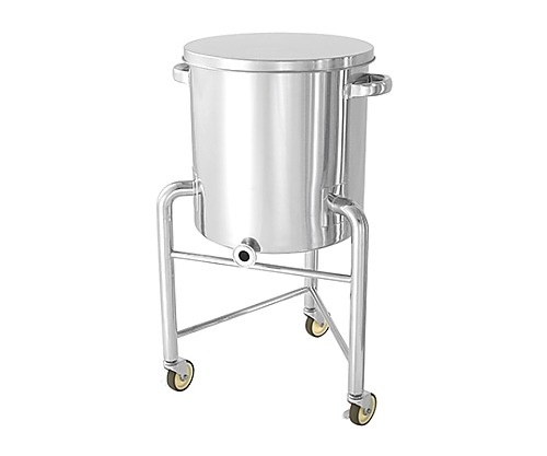 日東金屬 底部勾配型不鏽鋼容器 附平蓋 腳輪付 KTT-ST-L系列