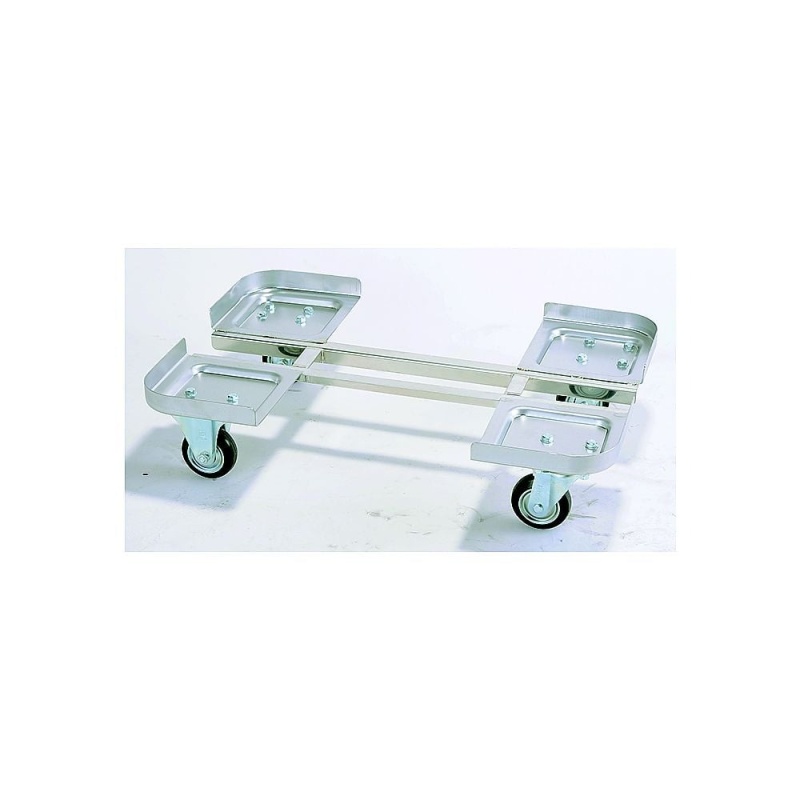 本間冬治工業 18-8 不鏽鋼桶伸縮台車