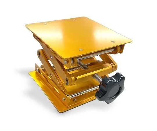 AS ONE 鋁製彩色升降台(黃色)頂板 150mm 方形